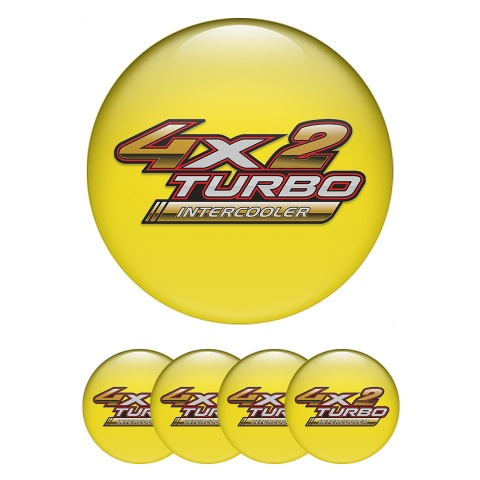 Toyota Emblem for Wheel Center Caps Yellow Copper Logo Turbo Model