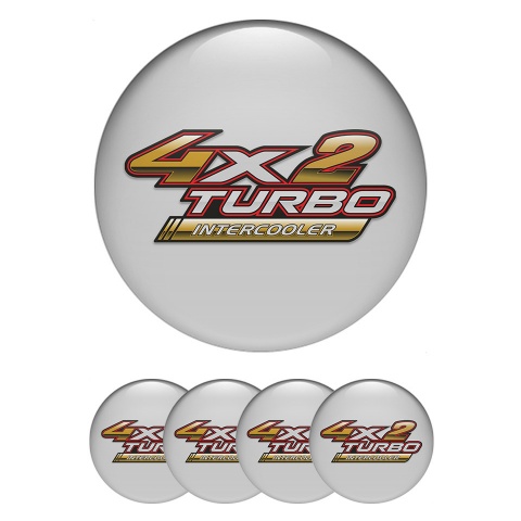 Toyota Center Wheel Caps Stickers Grey Base Copper Logo Turbo Model