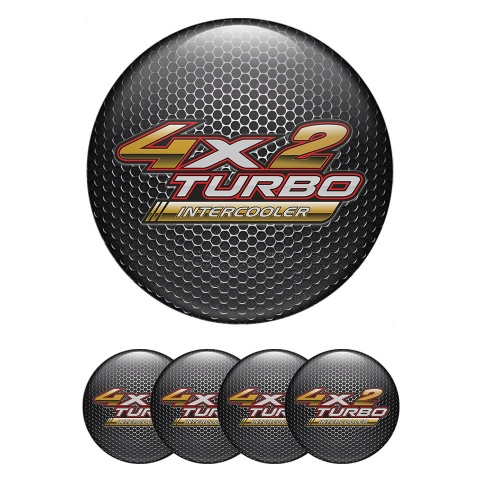 Toyota Wheel Stickers for Center Caps Dark Mesh Copper Logo Turbo Model