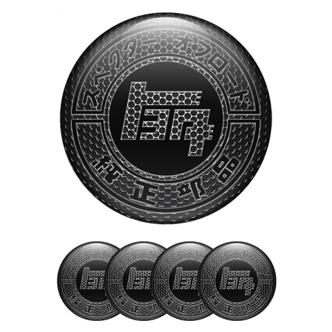Toyota Emblems for Center Wheel Caps Steel Mesh Black Off Road Logo