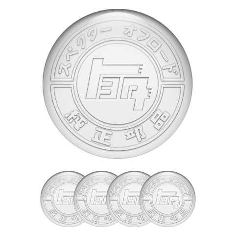 Toyota Stickers for Center Wheel Caps White Base Transparent Off Road Logo