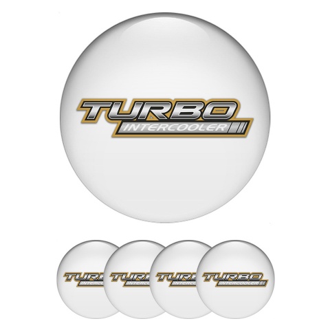 Toyota Emblems for Center Wheel Caps White Fill Silver Turbo Intercooler Logo