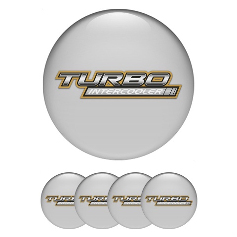 Toyota Wheel Emblem for Center Caps Grey Fill Silver Turbo Intercooler Motif