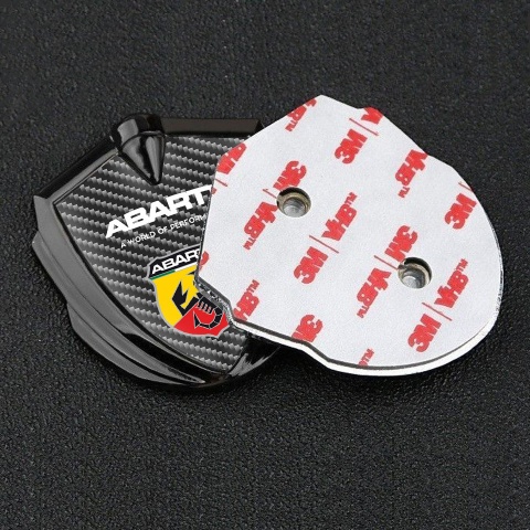 Fiat Abarth Abzeichen selbstklebend Graphit Tonfarbe Dunkles Kohlenstoff Auflage