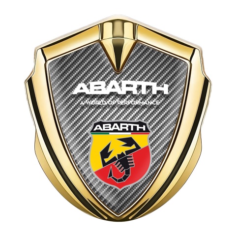 Fiat Abarth Emblem Aufkleber Autozubehor Goldtonfarbe Hell Carbon Auflage