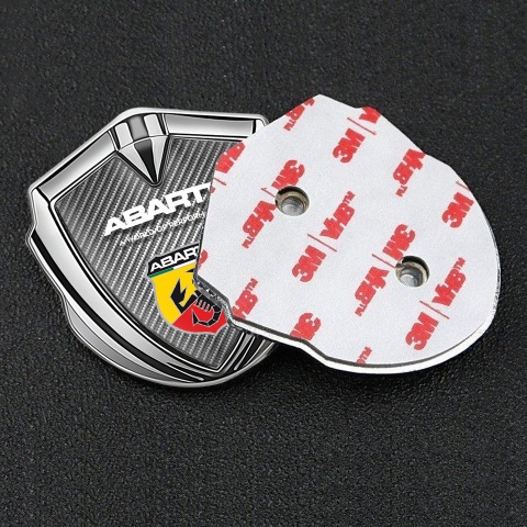 Fiat Abarth Emblem Aufkleber Autozubehor Silbertonfarbe Hell Carbon Auflage