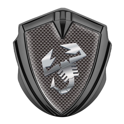 Fiat Abarth Emblem Aufkleber Autozubehor Graphit Tonfarbe Braun carbon mit Metall Logo stil