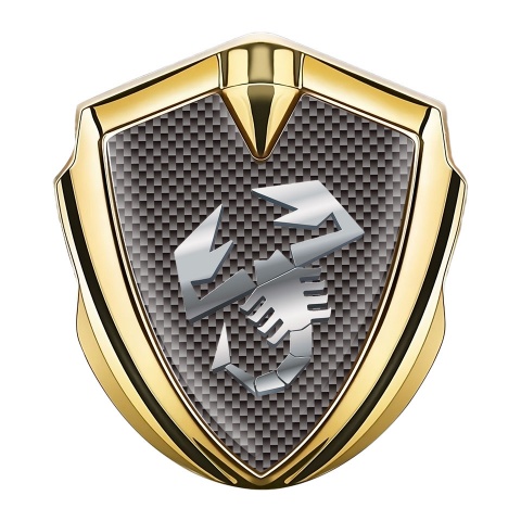 Fiat Abarth Emblem Aufkleber Autozubehor Goldtonfarbe Braun carbon mit Metall Logo stil