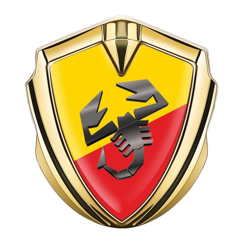 Fiat Abarth Emblem Logo Schriftzug Aufkleber Goldtonfarbe Klassisch Design