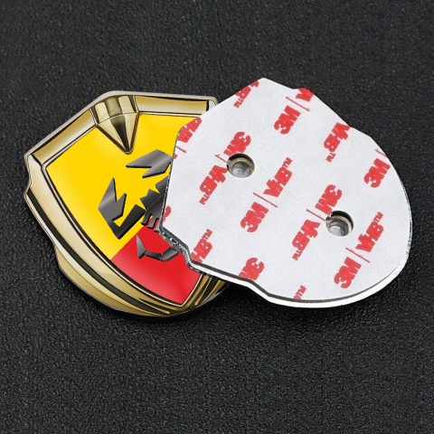 Fiat Abarth Emblem Logo Schriftzug Aufkleber Goldtonfarbe Klassisch Design