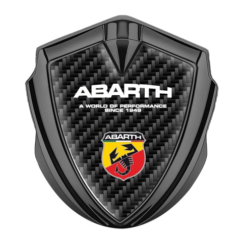 Fiat Abarth Seitenflugel Emblem Aufkleber Graphit Tonfarbe Schwarz Kohlenstoff Auflage