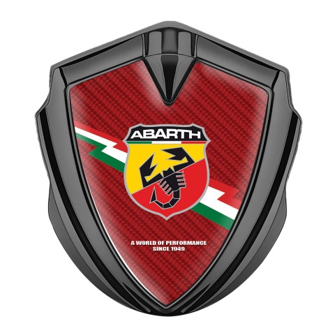 Fiat Abarthn Emblem Auto Zeichen Graphit Tonfarbe Rote Kohlenstoff Design