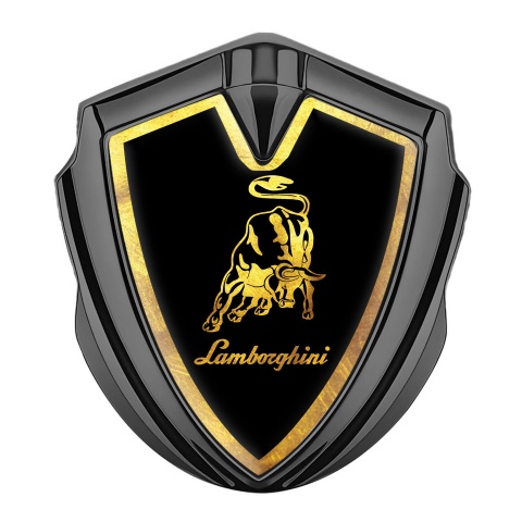 Lamborghini Emblem Abzeichen Graphit Tonfarbe Klassisch Design