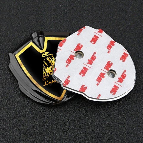 Lamborghini Emblem Abzeichen Graphit Tonfarbe Klassisch Design