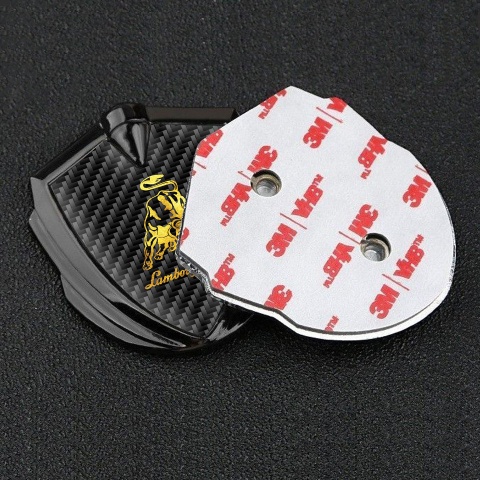 Lamborghini Emblem Logo Schriftzug Aufkleber Graphit Tonfarbe Schwarz Kohlenstoff Stil