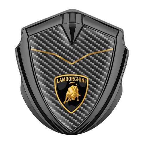 Lamborghini Seitenflugel Emblem Aufkleber Graphit Tonfarbe Schwarz Kohlenstoff Version