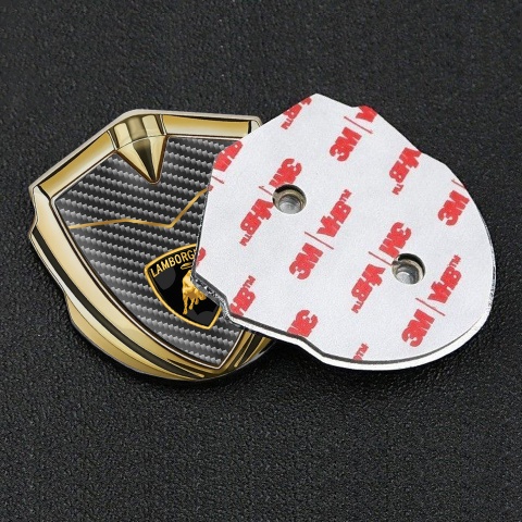 Lamborghini Seitenflugel Emblem Aufkleber Goldtonfarbe Schwarz Kohlenstoff Version