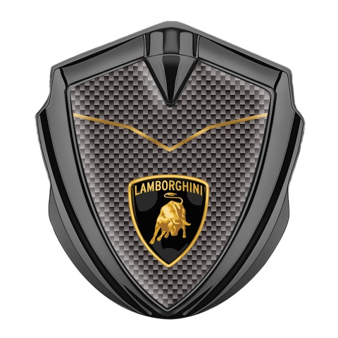 Lamborghini Emblem Abzeichen Graphit Tonfarbe Braun Carbon Basios Version Und Logo Schild