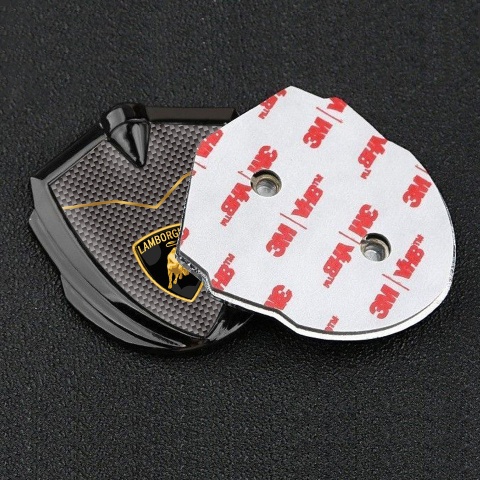Lamborghini Emblem Abzeichen Graphit Tonfarbe Braun Carbon Basios Version Und Logo Schild
