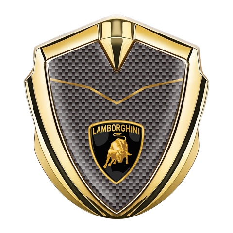 Lamborghini Emblem Abzeichen Goldtonfarbe Braun Carbon Basios Version Und Logo Schild