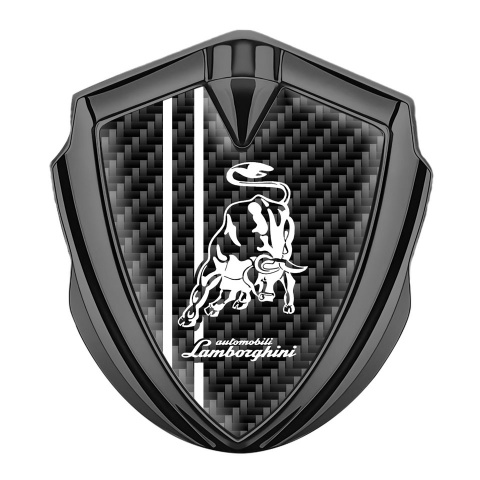 Lamborghini Emblem Aufkleber Autozubehor Graphit Tonfarbe mit Schwarz Kohlenstoff und Weiss logo Stil