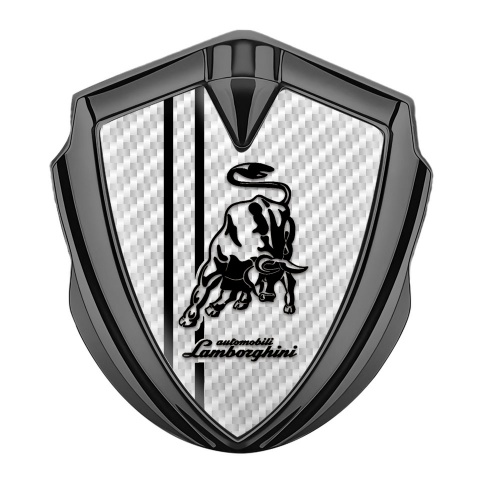 Lamborghini Emblem Aufkleber Autozubehor Graphit Tonfarbe Weiss Carbon Schwarz Logo Stil
