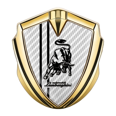 Lamborghini Emblem Aufkleber Autozubehor Goldtonfarbe Weiss Carbon Schwarz Logo Stil