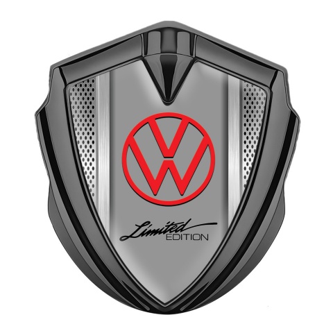 VW Emblem Auto Zeichen Graphit Tonfarbe mit Lichtgitter Basis Design