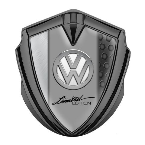VW Emblem Logo Schriftzug Aufkleber Graphit Tonfarbe Mit Chrom Weiss Logo Design