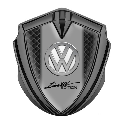 VW Emblem Aufkleber Autozubehor Graphit Tonfarbe mit Schwarz Quadrate Design