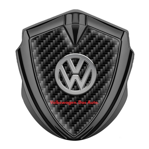VW Seitenflugel Emblem Aufkleber Graphit Tonfarbe mit Schwarz Kohlenstoff und Das Auto Logo