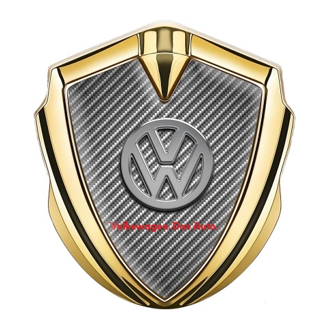VW Emblem Aufkleber Autozubehor Goldtonfarbe mit Leichter Kohlenstoff logo Das Auto