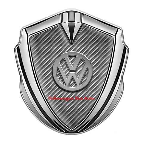 VW Emblem Aufkleber Autozubehor Silbertonfarbe mit Leichter Kohlenstoff logo Das Auto