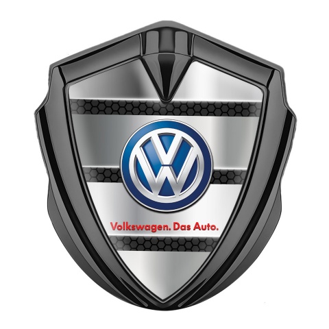 VW Emblem Aufkleber Autozubehor Graphit Tonfarbe mit Jalousien Design und Klassisch Logo