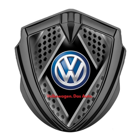 VW Emblem Logo Schriftzug Aufkleber mit Graphit Tonfarbe und Klassisch Logo