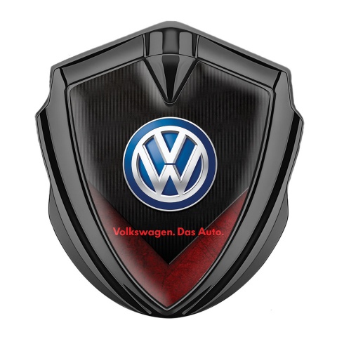 VW Emblem Aufkleber Autozubehor Graphit Tonfarbe mit Schwarz Rot V formig Stil