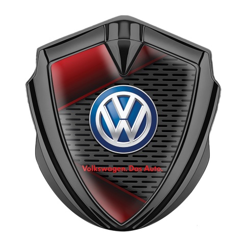VW Selbstklebendes Metallaufkleber Emblem Graphit Tonfarbe mit Klassisch Logo Stil
