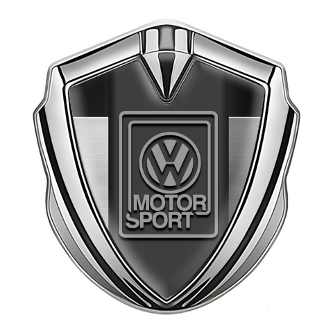 VW Emblem Aufkleber Autozubehor Silbertonfarbe mit Grau Schwarz Basis und Grau Logo