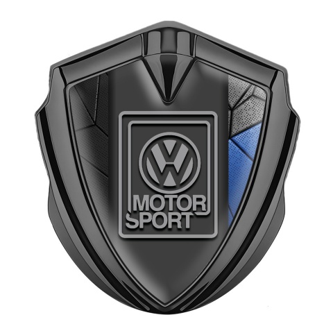 VW Emblem Aufkleber Autozubehor Graphit Tonfarbe mit  Mosaik mit blauem Motiv Design Basis