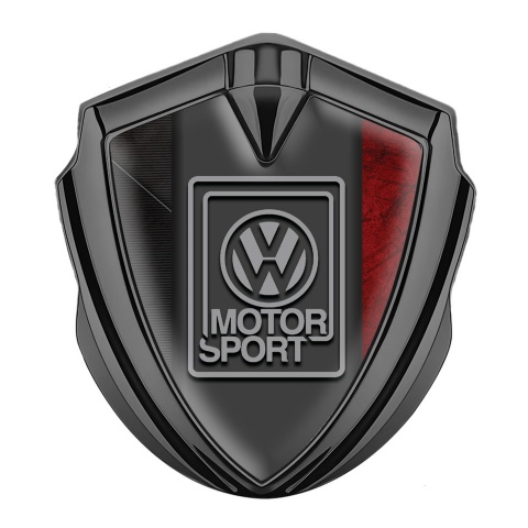 VW Emblem Abzeichen selbstklebend Graphit Tonfarbe mit Zerkratzte Textur und Grau Logo Design