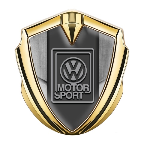 VW Emblem Aufkleber Autozubehor Goldtonfarbe mit Steinmuster Stil Und Grau Motorsport Logo