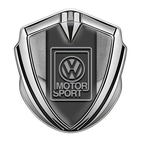 VW Emblem Aufkleber Autozubehor Silbertonfarbe mit Steinmuster Stil Und Grau Motorsport Logo