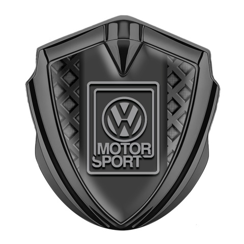 VW Selbstklebendes Metallaufkleber Emblem Graphit Tonfarbe mit Rasterbasiertes Design und Motorsport logo