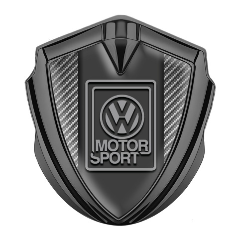 VW Selbstklebendes Metallaufkleber Emblem Graphit Tonfarbe mit Kohlenstoff Basis und Grau Motorsport logo
