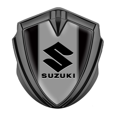 Suzuki Selbstklebendes Metallaufkleber Emblem Graphit Tonfarbe Schwarz Version