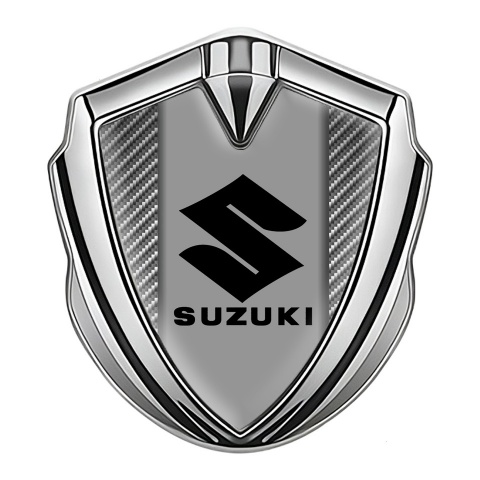 Suzuki Emblem Abzeichen Silbertonfarbe Grau Carbon Version