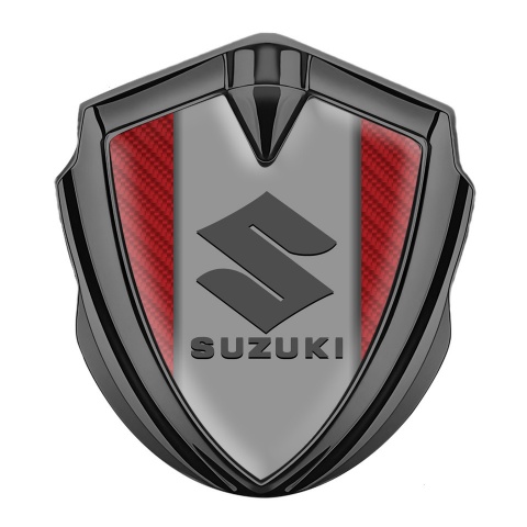 Suzuki Emblem Aufkleber Autozubehor Graphit Tonfarbe Rote carbon Grau Logo