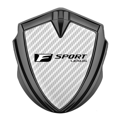 Lexus Emblem Abzeichen Graphit Tonfarbe Weiss Carbon Design