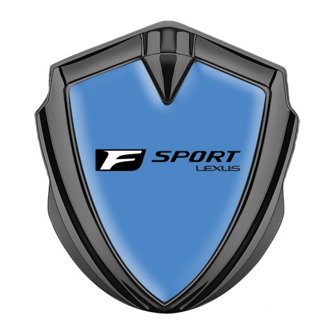 Lexus F Sport Emblem Abzeichen selbstklebend Graphit Tonfarbe Blau Design