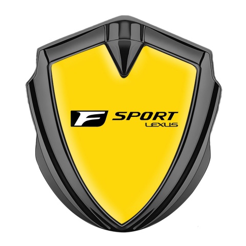 Lexus F Sport Emblem Auto Zeichen Graphit Tonfarbe Gelb Design